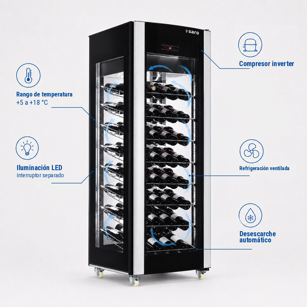 Saro WK 81 wine cooler, feature diagram