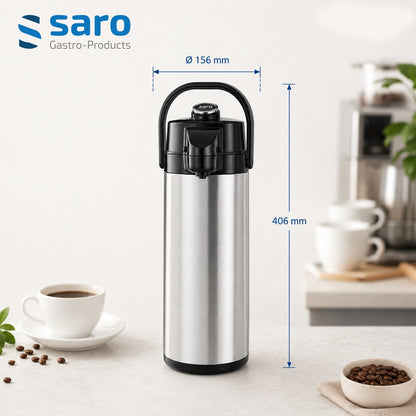 Saro insulated pump jug, dimensions diagram