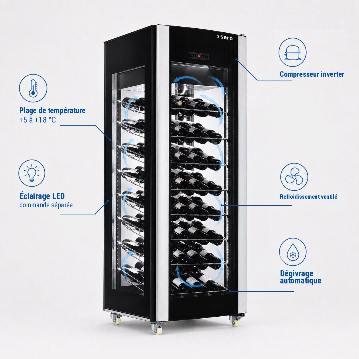 Saro WK 81 wine cooler, feature diagram