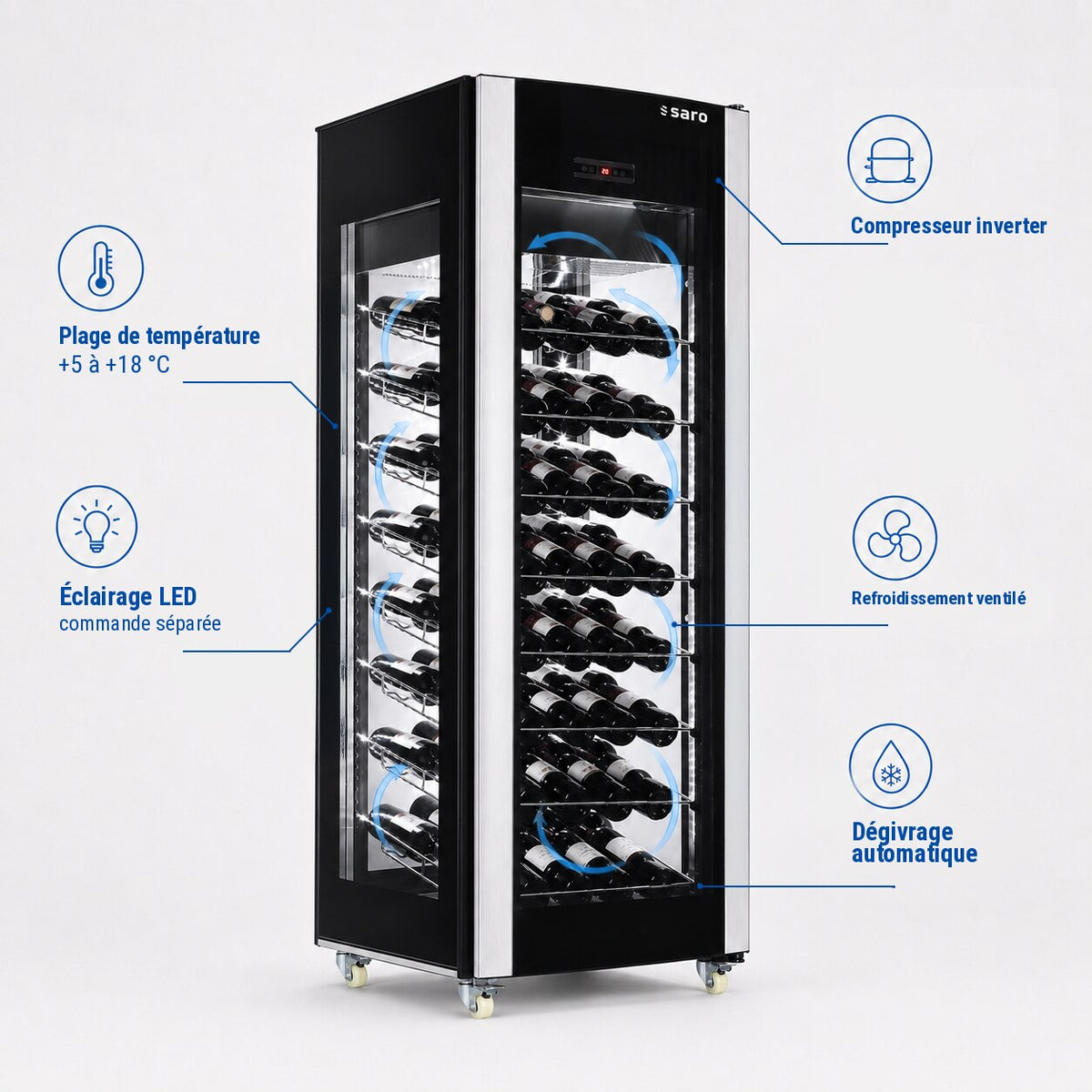 Saro WK 81 wine cooler, feature diagram