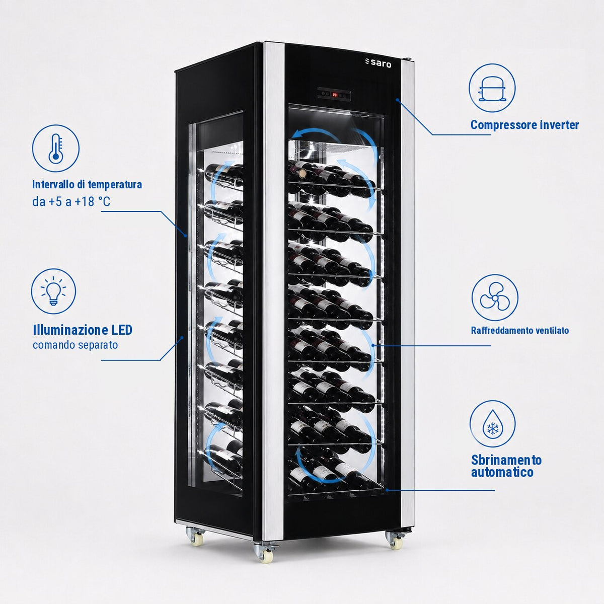 Saro WK 81 wine cooler, feature diagram