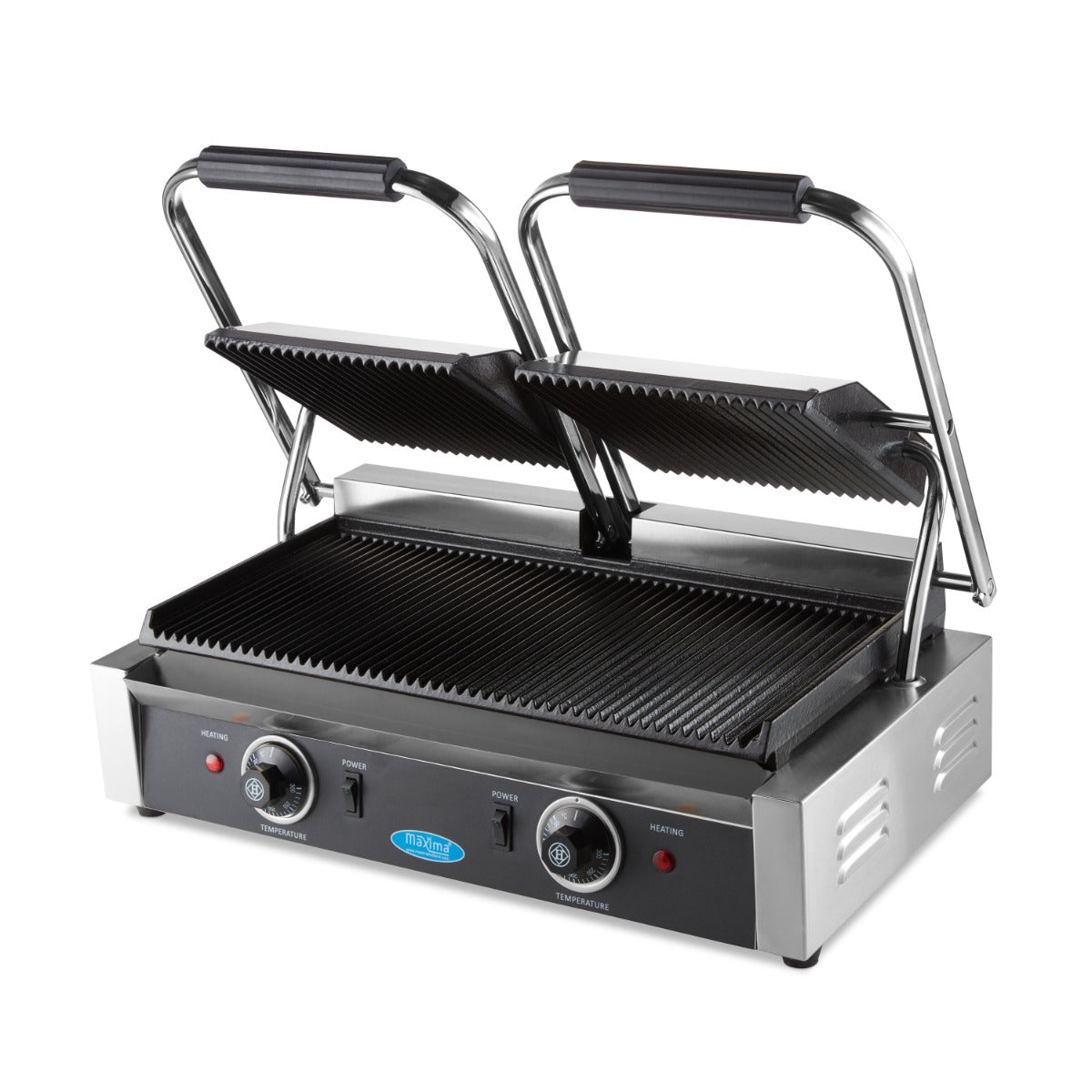 Maxima Contact Grill, Grooved, Double Plate, 2 x 220 mm, product photo