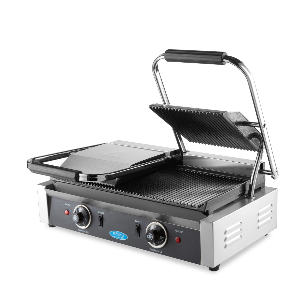 Maxima Contact Grill, Grooved, Double Plate, 2 x 220 mm, additional view