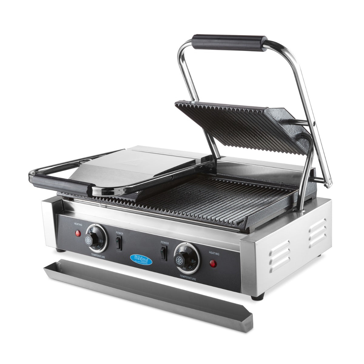 Maxima Contact Grill, Grooved, Double Plate, 2 x 220 mm, additional view