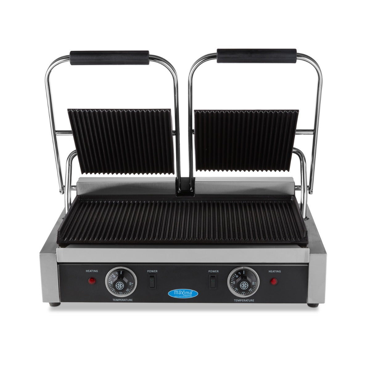 Maxima Contact Grill, Grooved, Double Plate, 2 x 220 mm, additional view