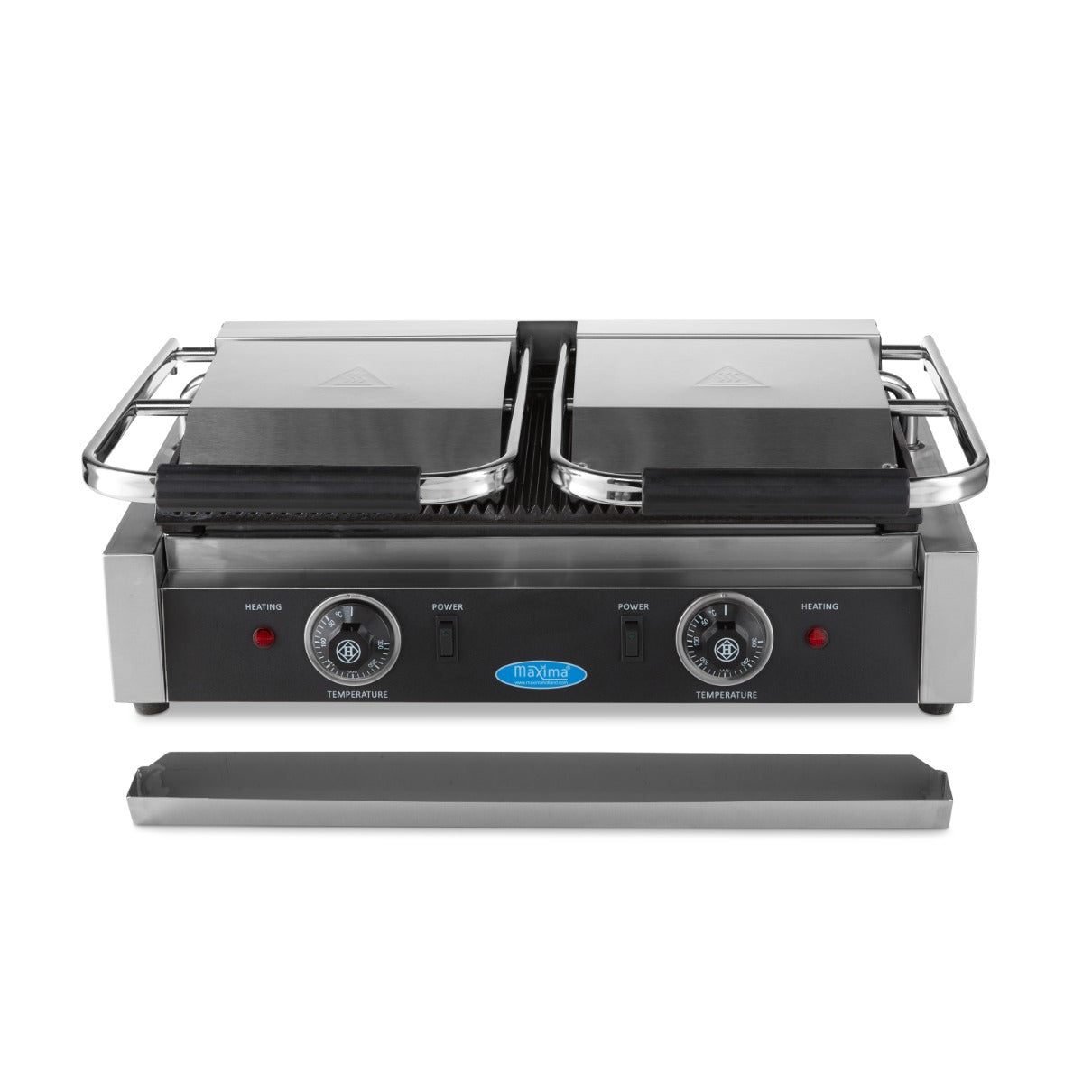 Maxima Contact Grill, Grooved, Double Plate, 2 x 220 mm, additional view