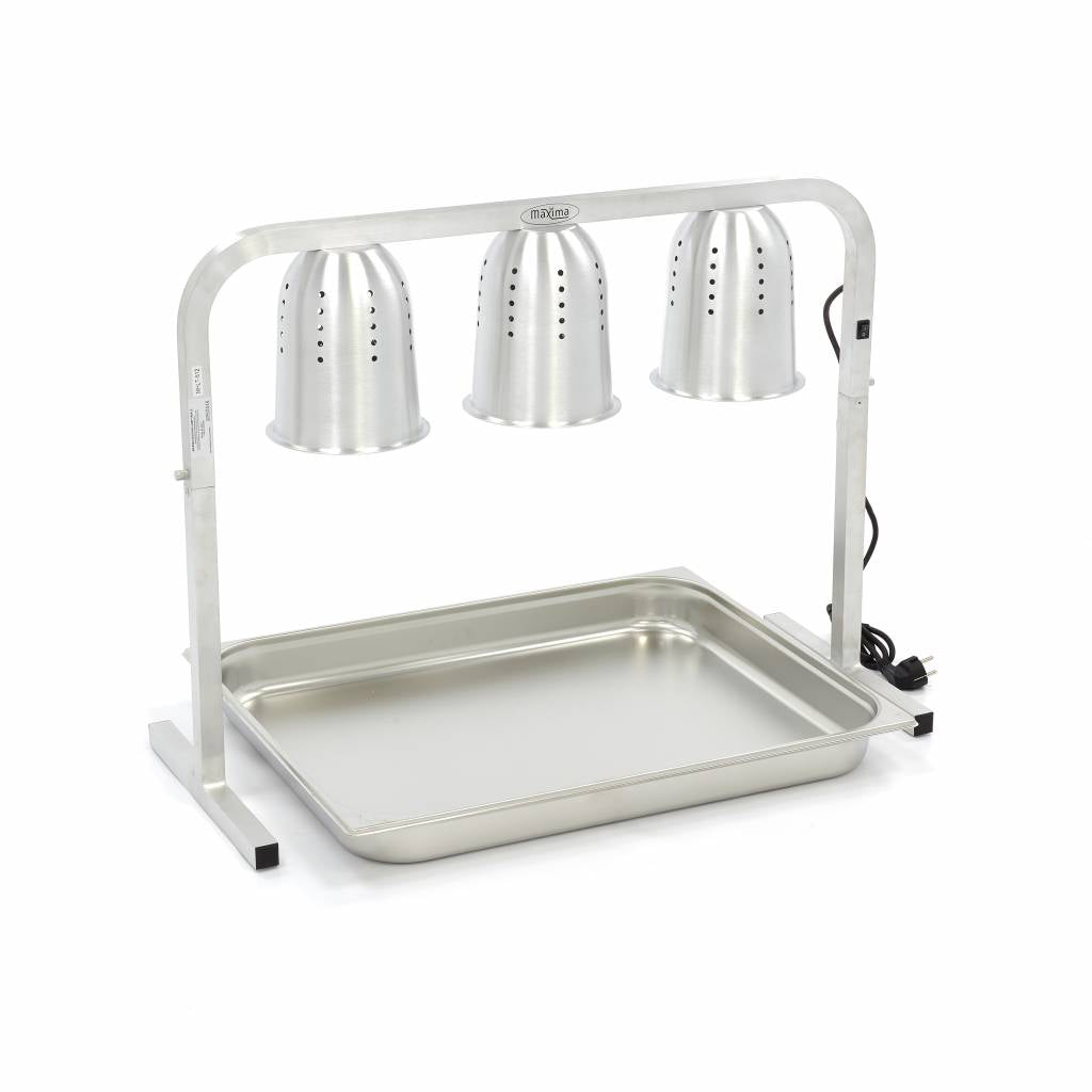 Maxima Heating Lamp, 3 Lamps, 2/1 GN Tray Included, product photo