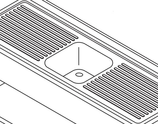 Maxima Dishwasher Table, 160 x 60 cm, 1 Sink, additional view