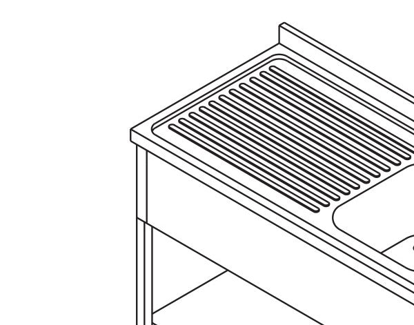 Maxima Dishwasher Table, 140 x 70 cm, 1 Sink, additional view