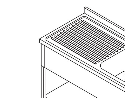 Maxima Dishwasher Table, 140 x 70 cm, 1 Sink, additional view