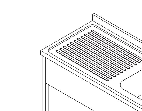 Maxima Dishwasher Table, 120 x 60 cm, 1 Sink, additional view