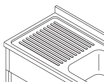 Maxima Dishwasher Table, 210 x 70 cm, 2 Sinks, additional view