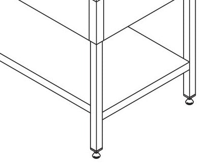 Maxima Dishwasher Table, 210 x 70 cm, 2 Sinks, additional view