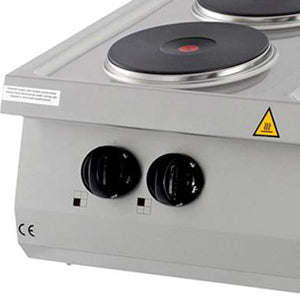 Maxima Heavy Duty Electric Cooker, 4 Burners, 70 cm Deep, 10.4 kW, additional view