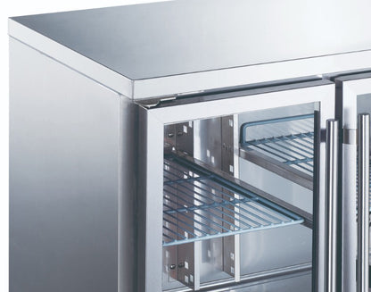 Maxima Counter Fridge, 136 cm, 2 Glass Doors, additional view