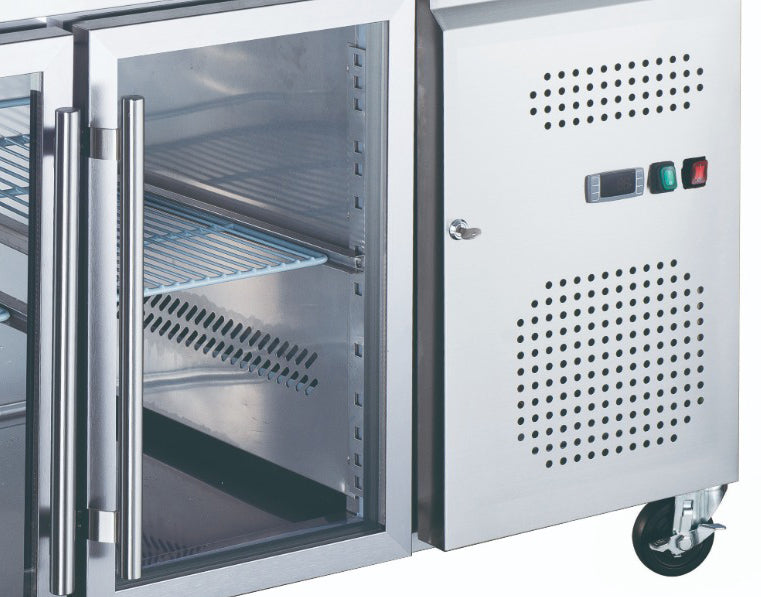 Maxima Counter Fridge, 136 cm, 2 Glass Doors, additional view