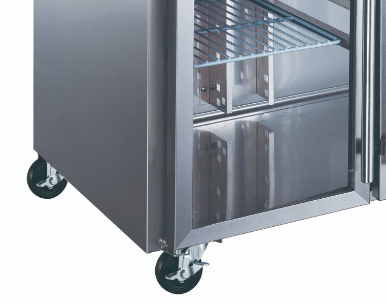 Maxima Counter Fridge, 136 cm, 2 Glass Doors, additional view