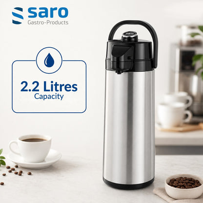 Saro insulated pump jug, 2.2 litre capacity