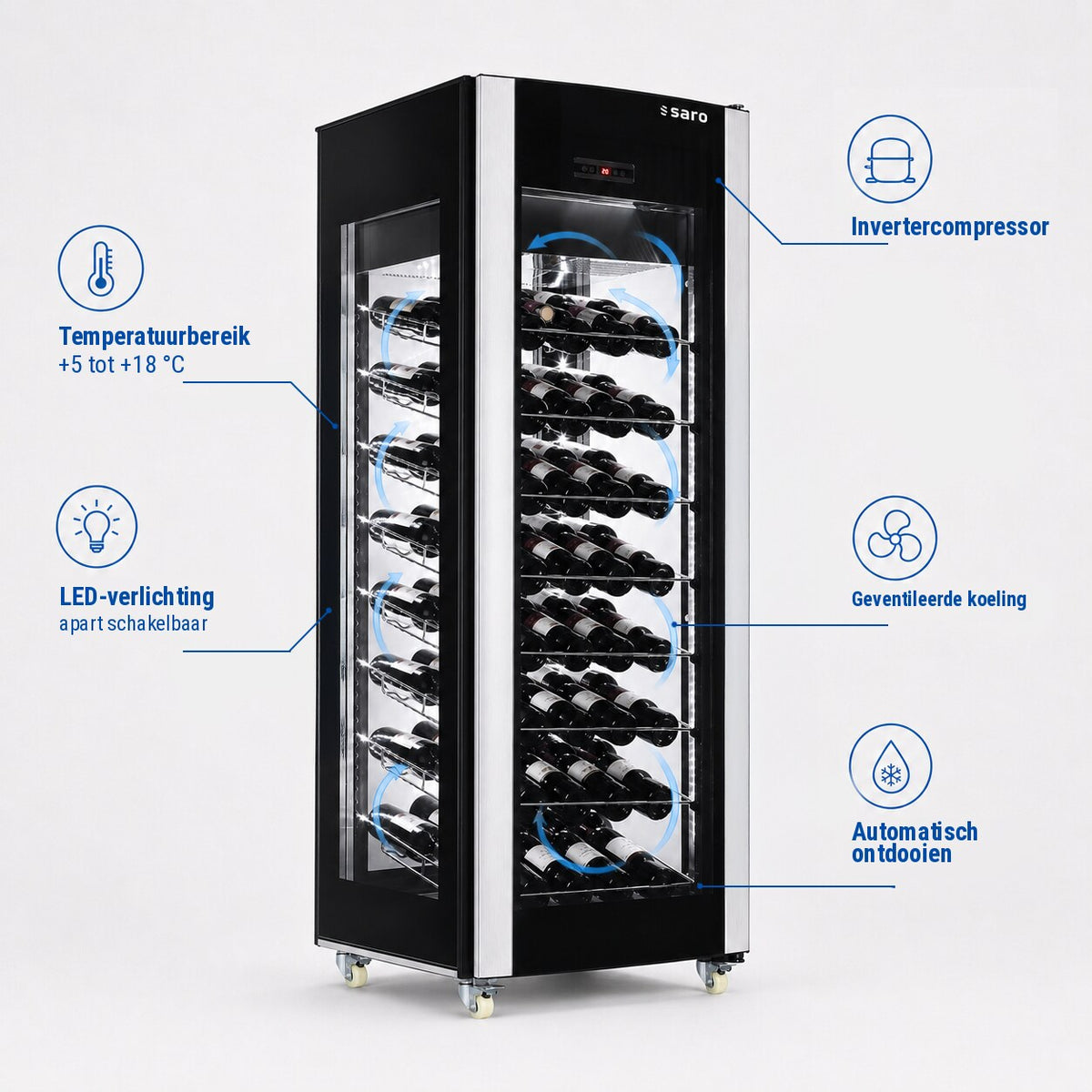 Saro WK 81 wine cooler, feature diagram