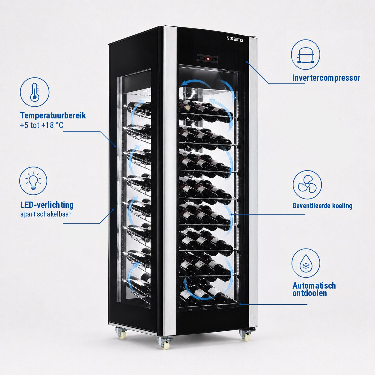 Saro WK 81 wine cooler, feature diagram