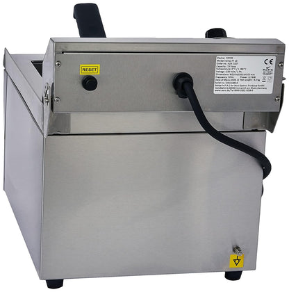 Saro FT 13 fryer, rear view with rating plate