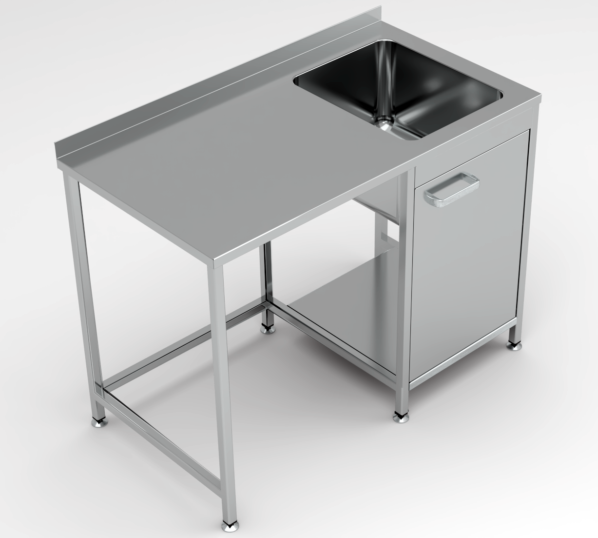Dishwashing Station with Sink, 1200×650×900 mm
