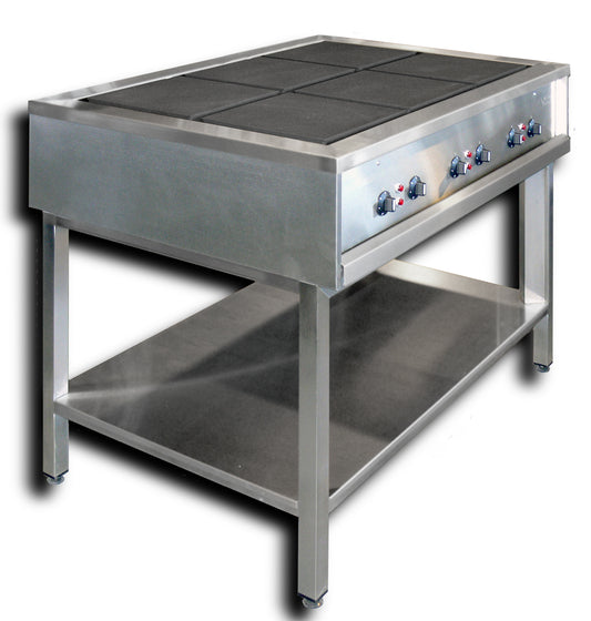 Electric Range, 6 Cast-Iron Burners, 18 kW, 400 V