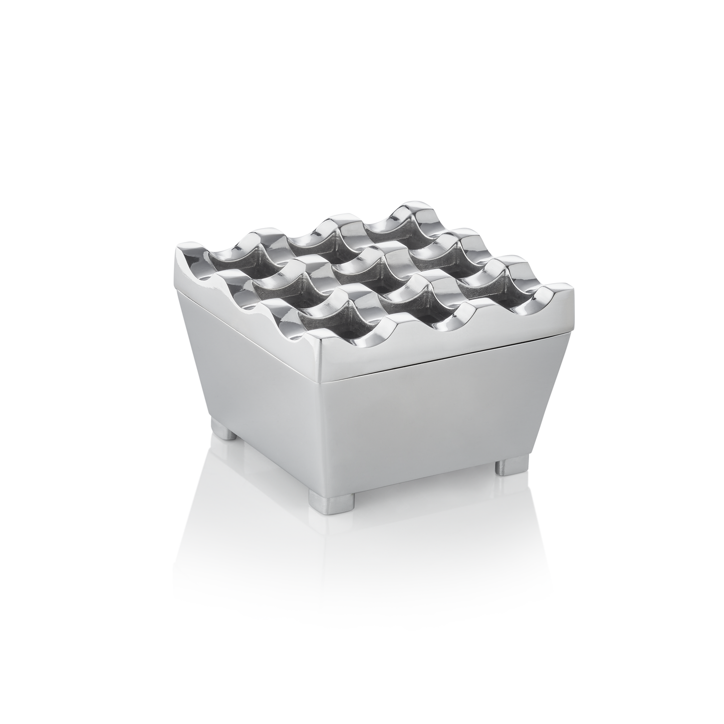Was Wind Ashtray, Chrome-Plated Zinc, 71 mm