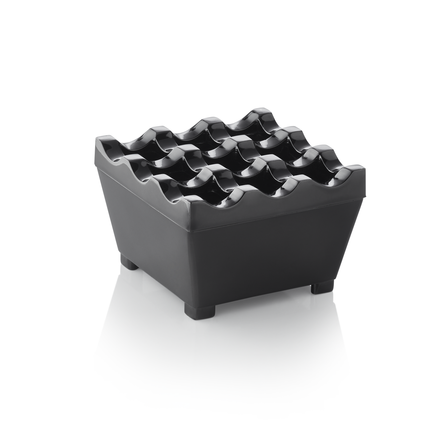 Was Wind Ashtray, Black, 75 mm