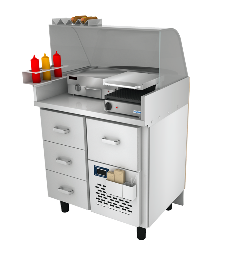Heated Plate Dispenser, 45 Plates, 30–70°C