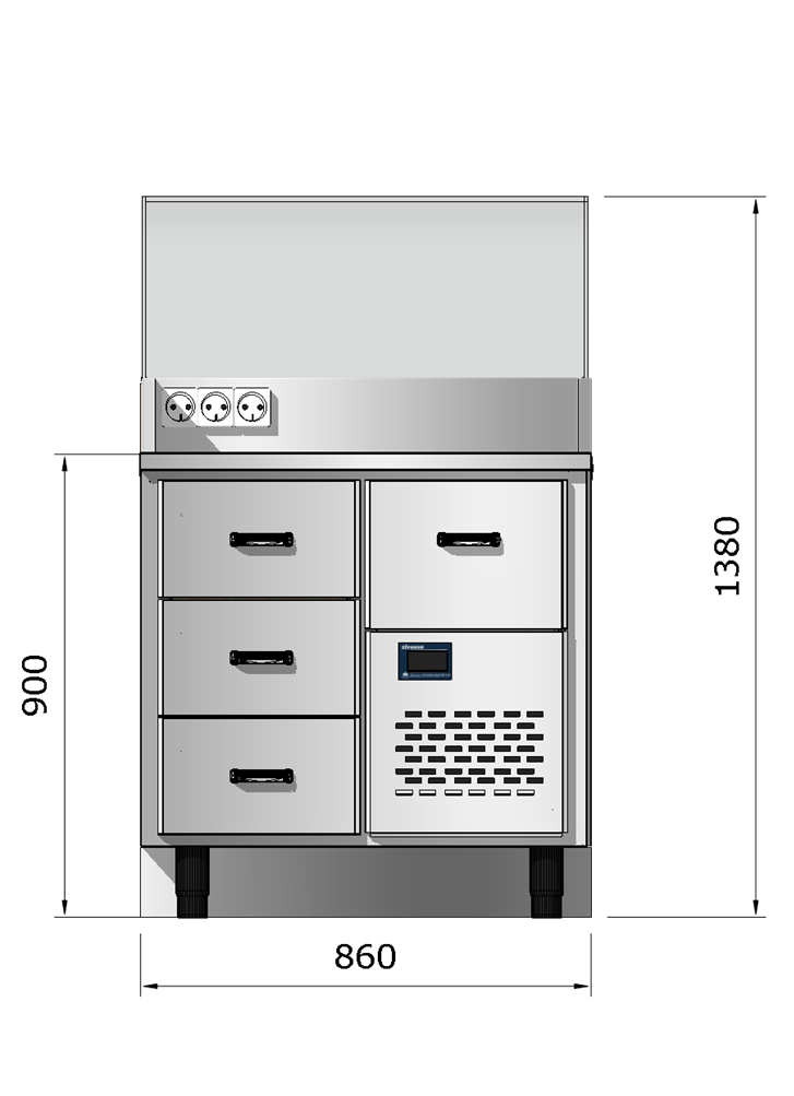 Heated Plate Dispenser, 45 Plates, 30–70°C