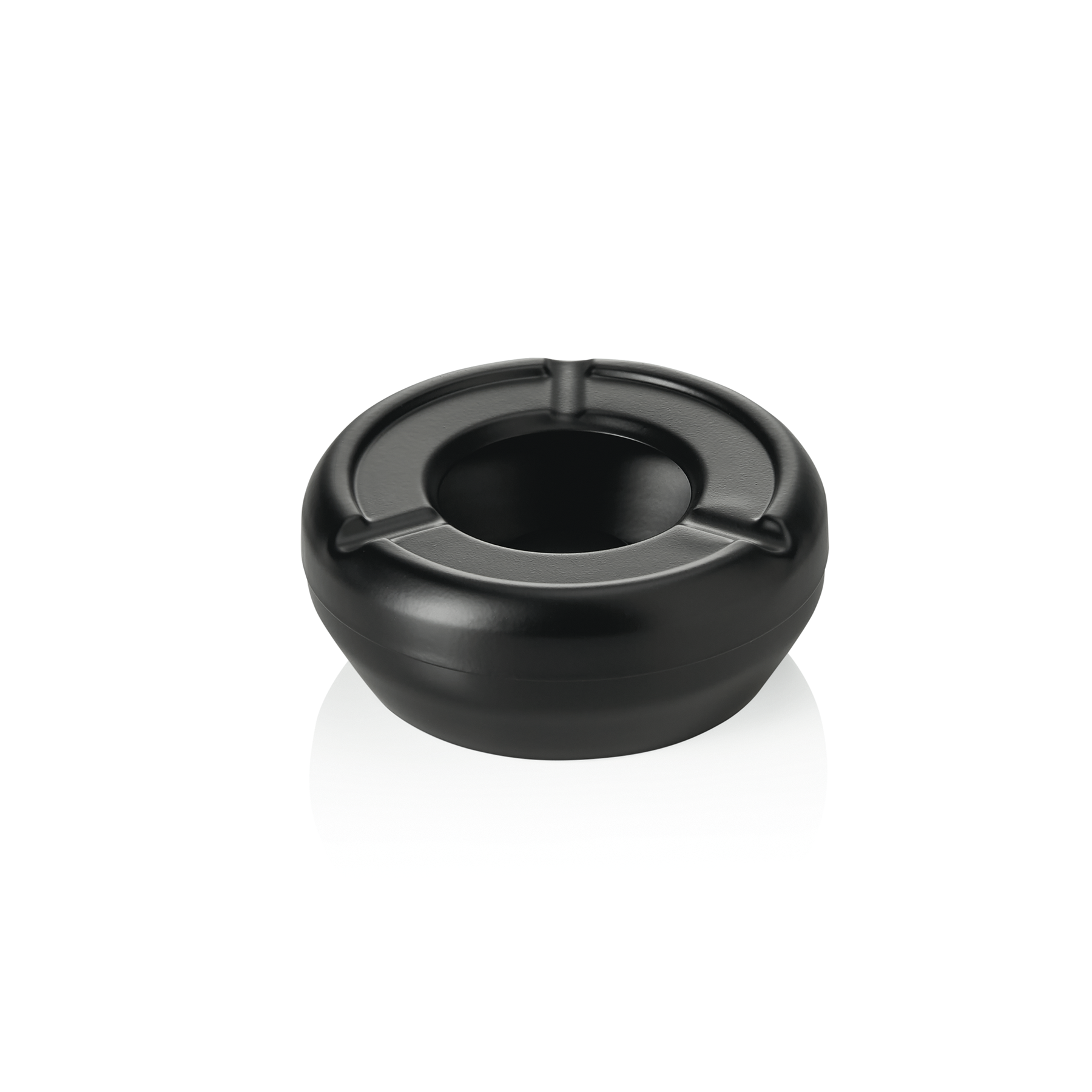 Was Wind Ashtray, Powder-Coated Steel, Black, Ø95 mm