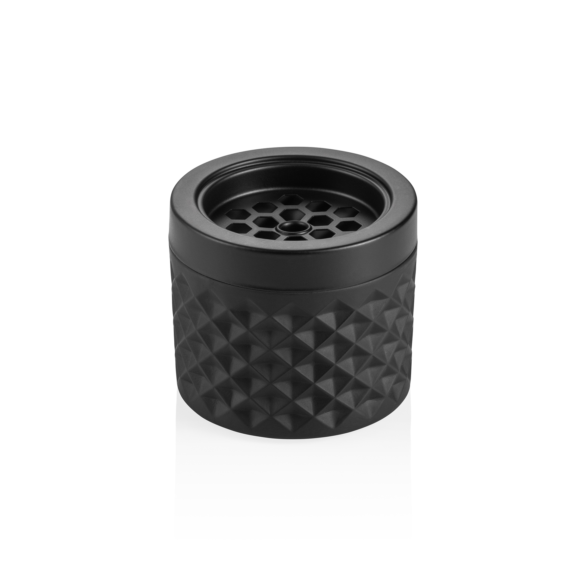 Was Wind Ashtray, Glass & Metal, Black, Ø95 mm