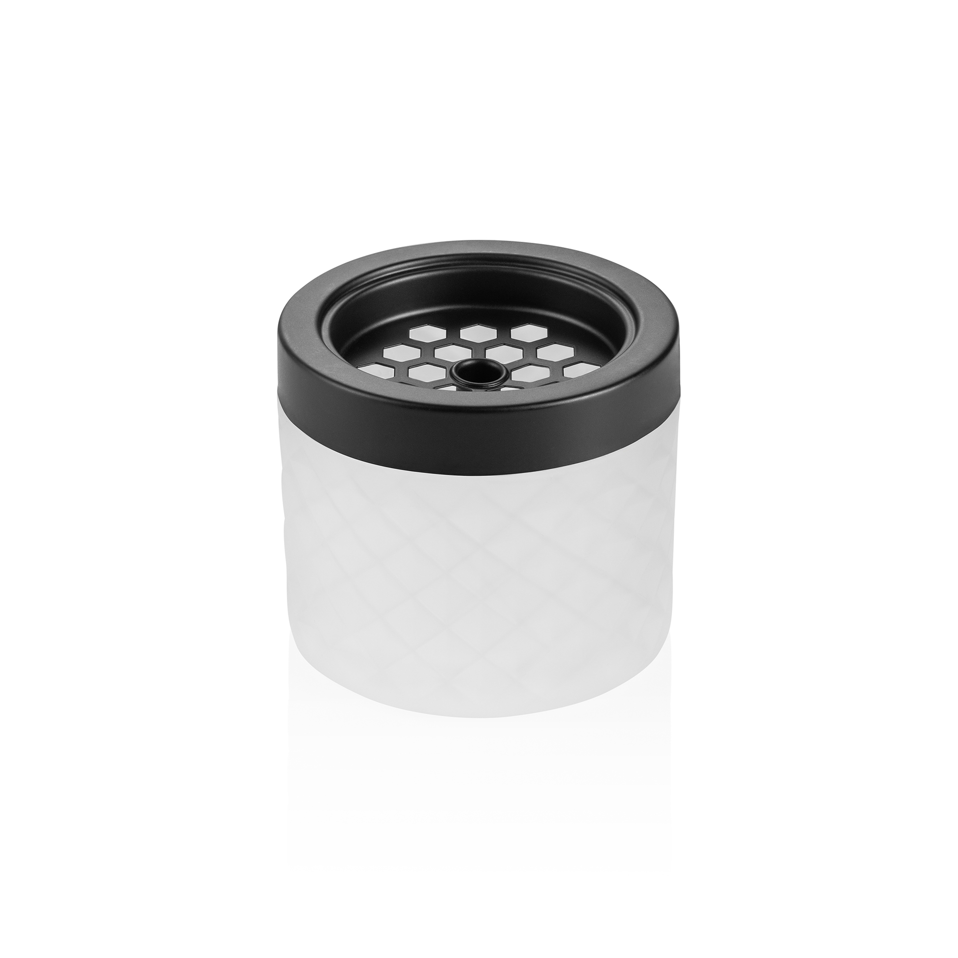 Was Wind Ashtray, Glass & Metal, White, Ø95 mm