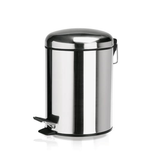 Was Pedal Bin with Plastic Insert, Ø200 mm, 5 L, Stainless Steel