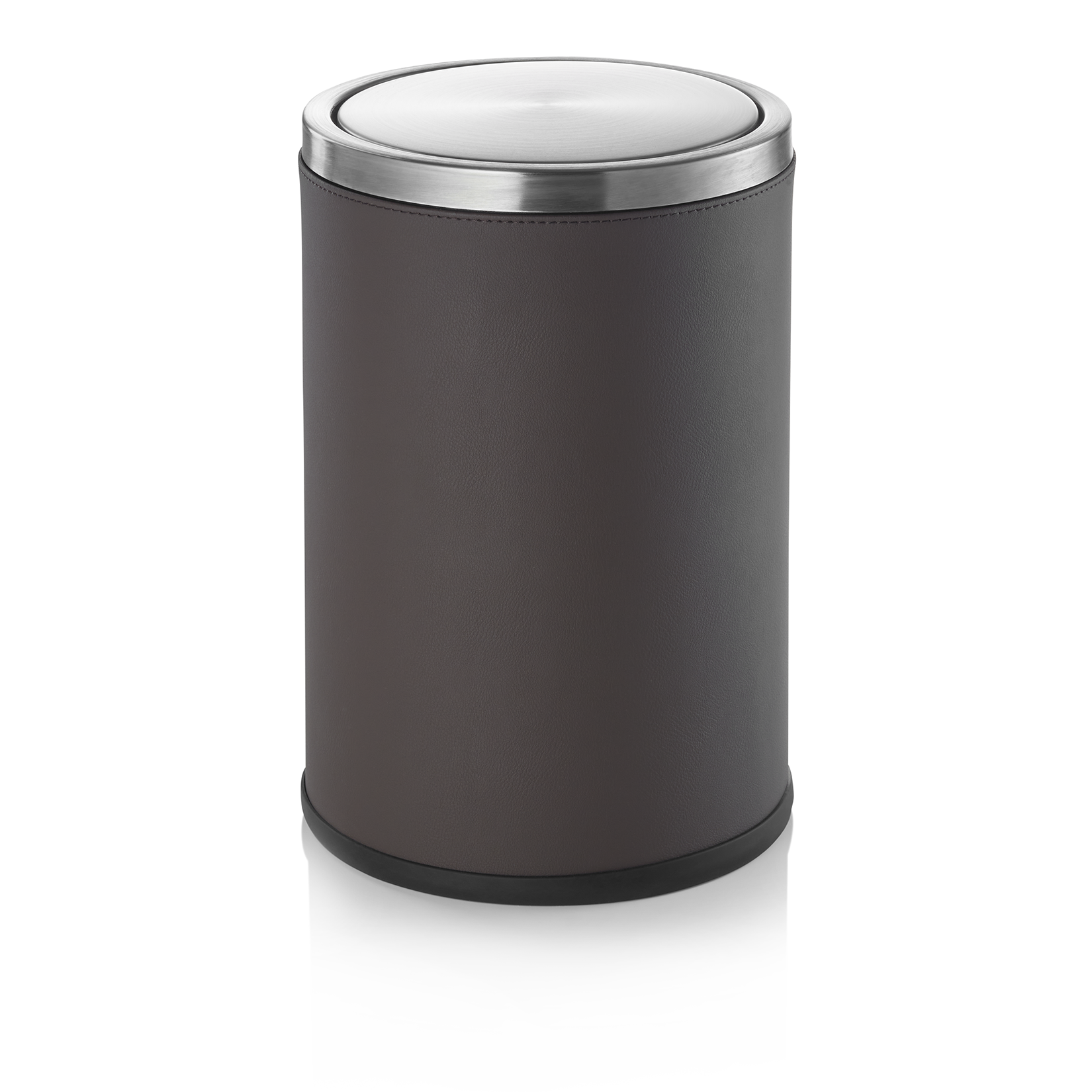 Was Waste Bin, Ø200 mm, 9 L, Brown Vegan Leather