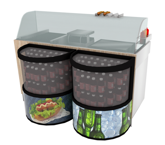 Hot Dog Station, Stainless Steel, 1660×650×900 mm