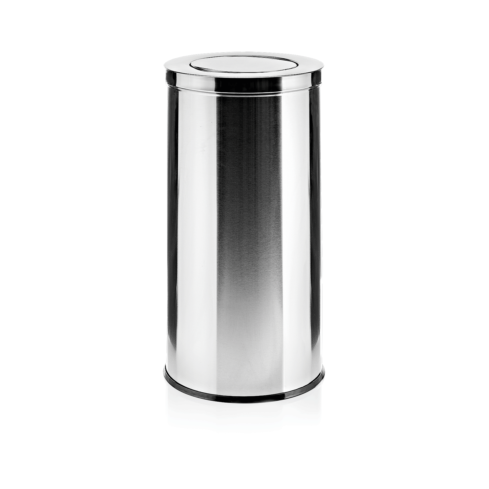 Was Swing Lid Waste Bin, Ø370 mm, 80 L, Stainless Steel
