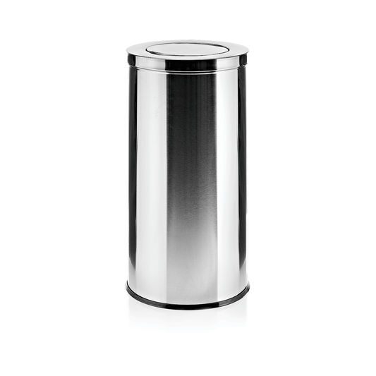 Was Swing Lid Waste Bin, Ø370 mm, 80 L, Stainless Steel