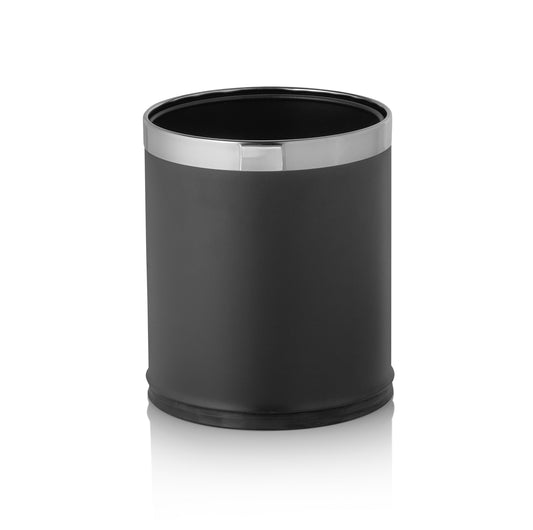 Was Double-Walled Waste Paper Bin, Ø220 mm, 9 L, Black Stainless Steel