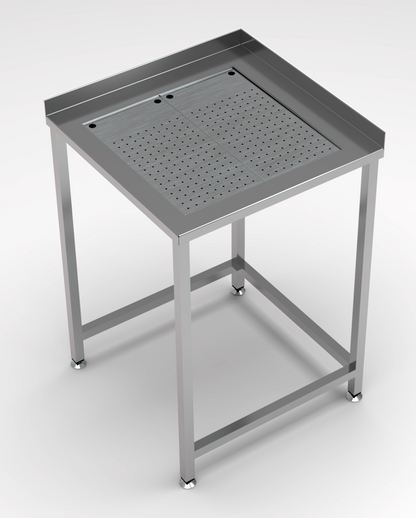 Stainless Steel Work Table with Drip-Tray, 600 W
