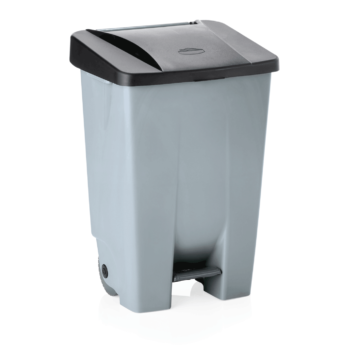 Was Made-in-EU Pedal Bin, Black, 80 L, with Castors