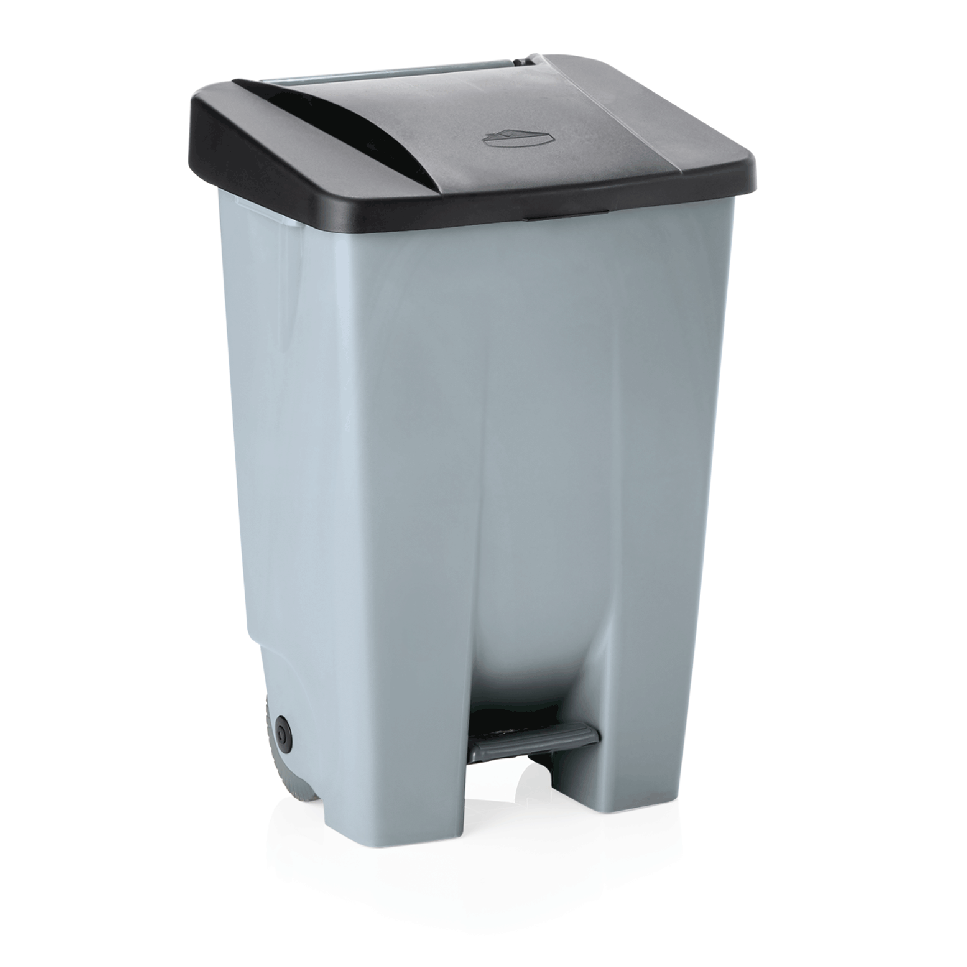 Was Made-in-EU Pedal Bin, Black, 80 L, with Castors