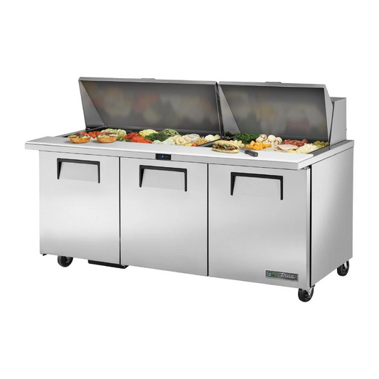 Mega-Top Saladette Prep Table, 30x GN 1/6, 0.5–5°C