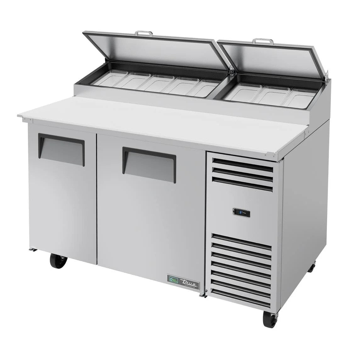 2-Door Pizza Prep Table, 451 L, 0.5/+5°C