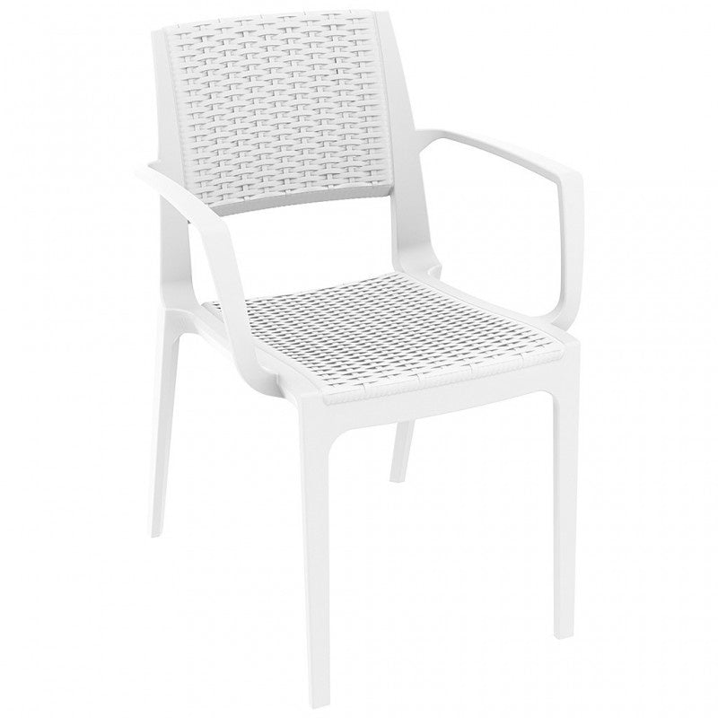 Capri Stackable Armchair, PP Fiberglass, Indoor/Outdoor
