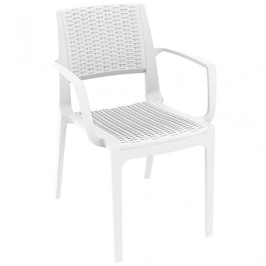 Capri Stackable Armchair, PP Fiberglass, Indoor/Outdoor
