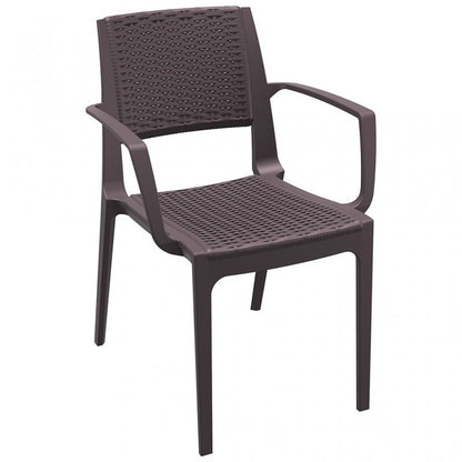 Capri Stackable Armchair, PP Fiberglass, Indoor/Outdoor