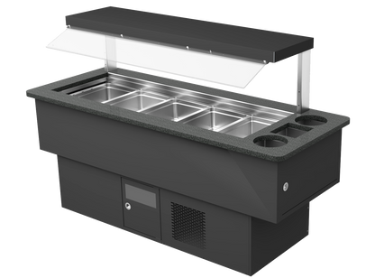Vitrum Refrigerated Salad Bar RSB 5GN, 5× GN 1/1, Single-Sided