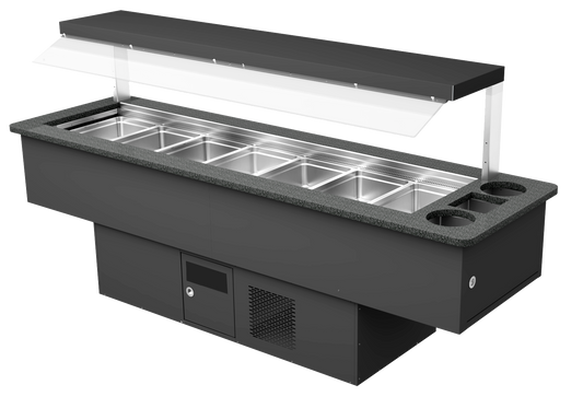 Refrigerated Salad Bar Counter, 7x GN 1/1